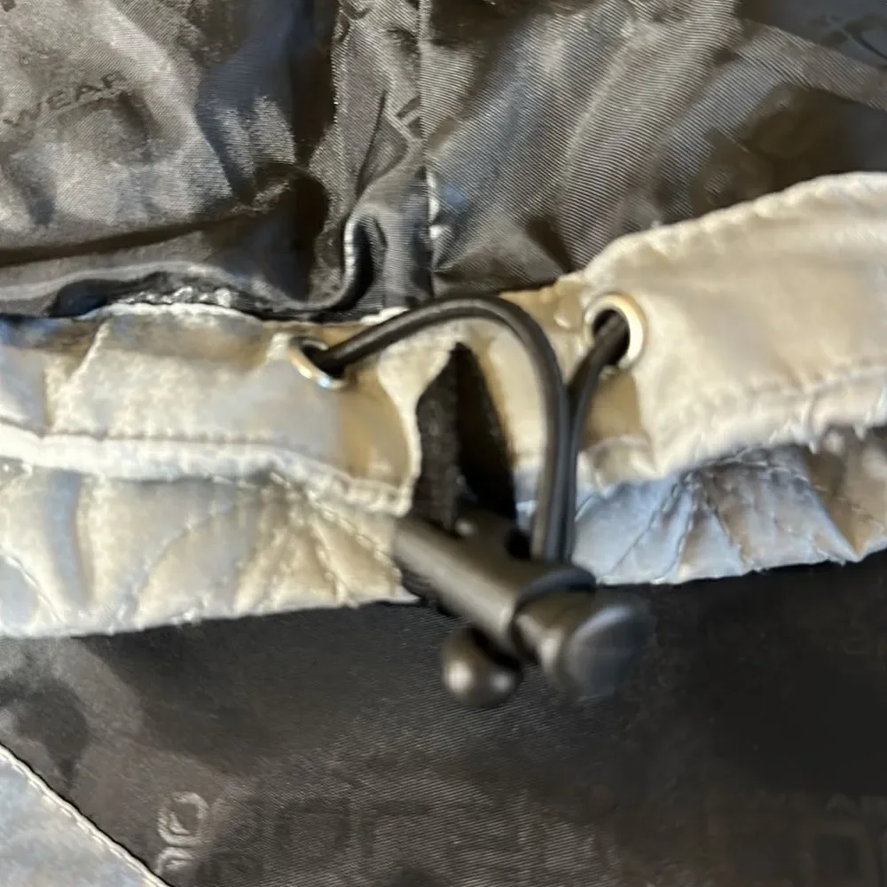 PREDATOR WEAR Women's Lightweight Quilted Zip-Up Coat Jacket Silver Size XS